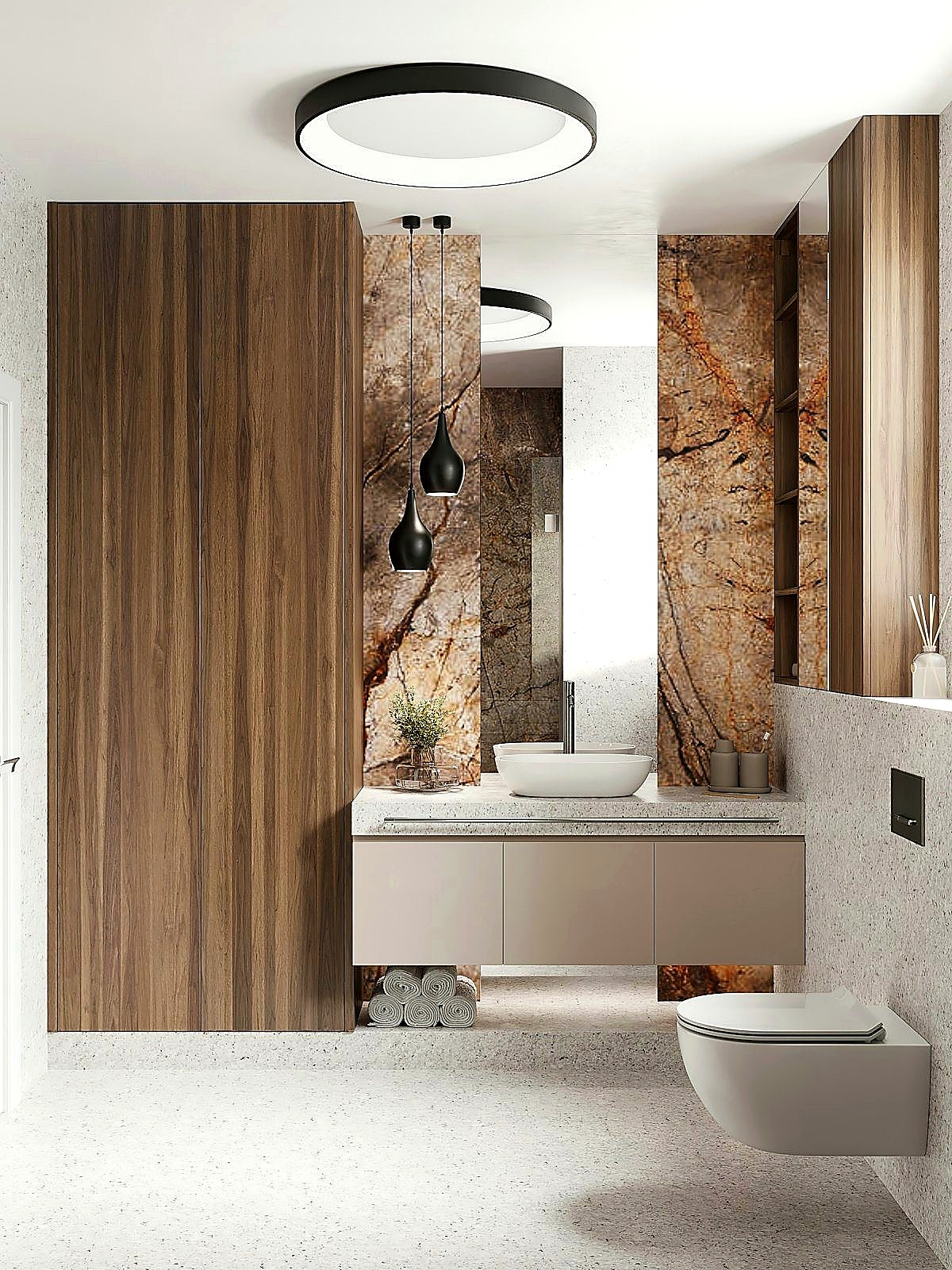 Bathroom vanity by Cut & Crafts Interiors