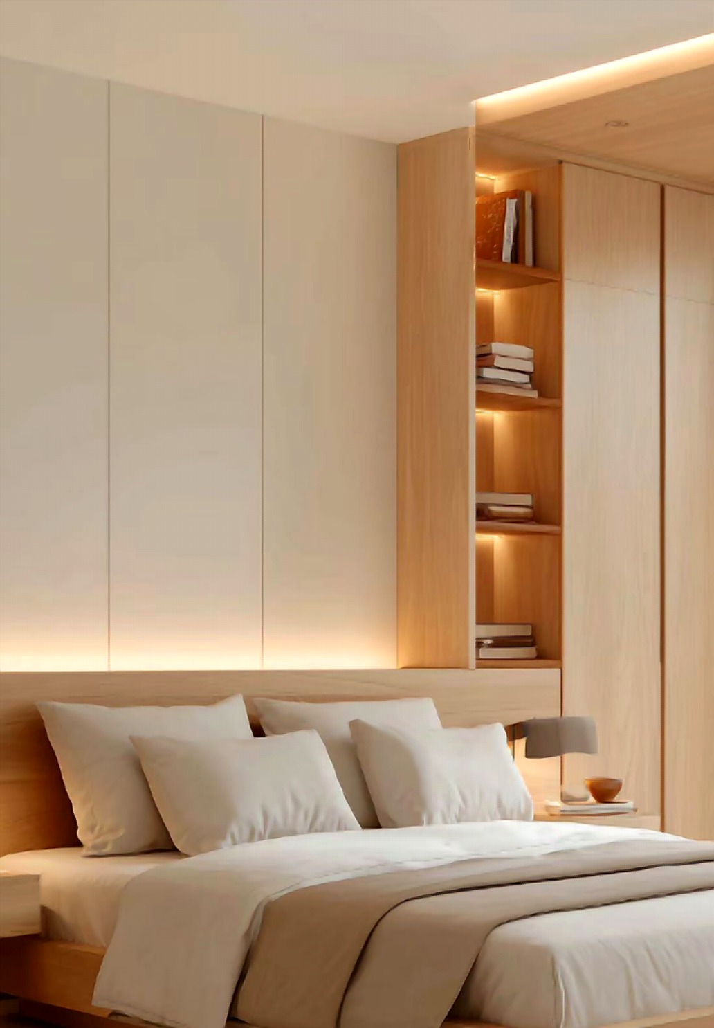 Modular wardrobe and bed by Cut & Crafts Interiors
