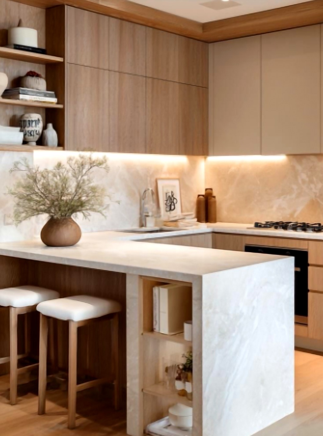 Kitchen island with bar seating